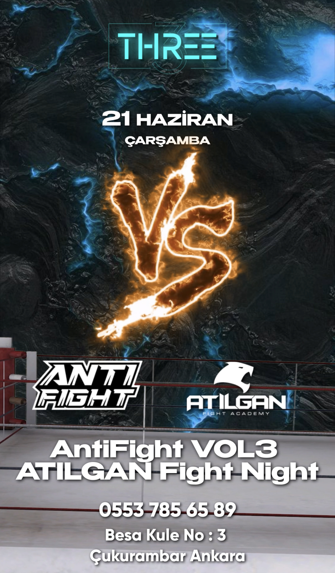 AntiFight VOL3 ATILGAN Fight Night Muhteşem Dövüş Gecesi için Geri sayım Başladı. / Kickboks Haberleri