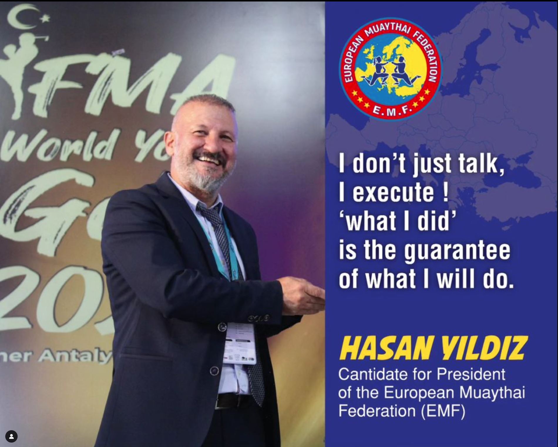 Hasan YILDIZ Avrupa Muaythai Federasyonu Başkan Adayı