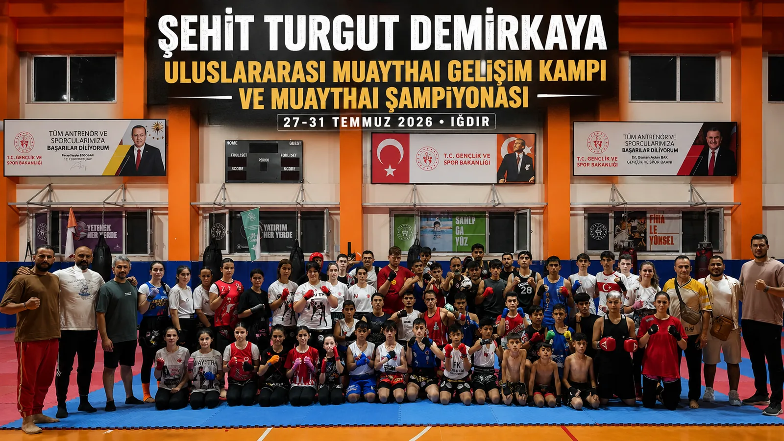Şehit Turgut Demirkaya Uluslararası Muay Thai Gelişim Kampı ve Şampiyonası Iğdır’da Düzenlendi